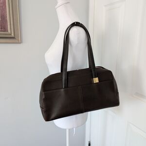 Burberry Dark Brown Leather Satchel